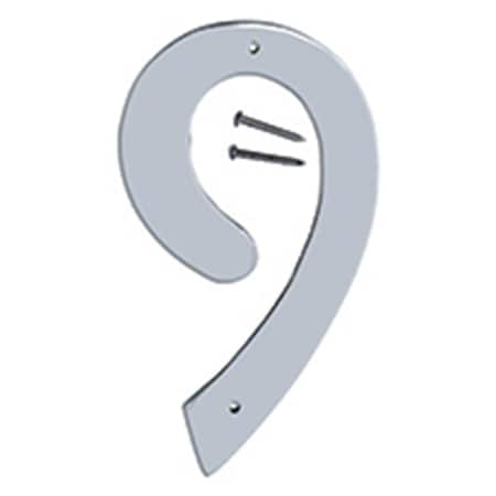 Hy-Ko 4 In Satin Nickel Finish Number 9, 10PK A31209